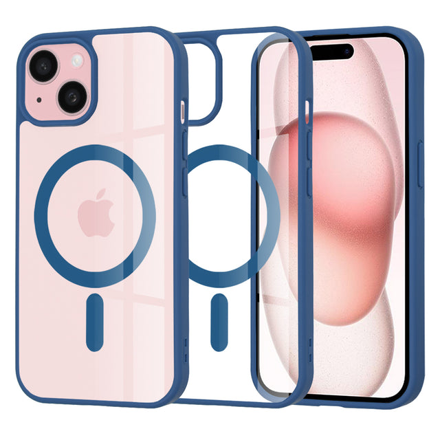Husă Techsuit MagSafe Pro albastră pentru iPhone 15