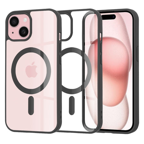 Husă de protecție Techsuit MagSafe Pro pentru iPhone 15, neagră