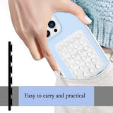 Suport Techsuit Phone (SC-PAD), Suction Pad for Selfies, Silicone, Adhesive Mount, Rectangular Shape, Gri Deschis