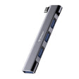 Hub/Dock Techsuit Docking Station ZenithDock 4 in 1 (H13), USB-C to 3x USB 2.0, 1x USB 3.0, Gri