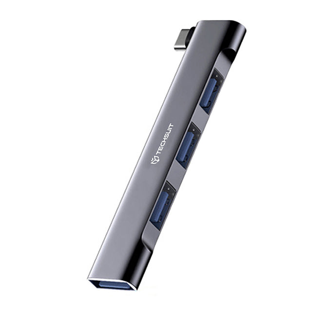 Hub/Dock Techsuit Docking Station ZenithDock 4 in 1 (H13), USB-C to 3x USB 2.0, 1x USB 3.0, Gri
