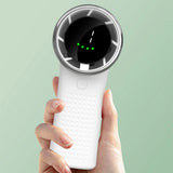 Techsuit Premium Mini Hand Fan (A8), with LED Digital Display, USB-C Rechargeable, 5 Wind Speeds, 3600mAh, Roz