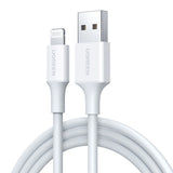 Cablu Ugreen US155 (20728), for iPhone, iPad, iPod, USB to Lightning, 5V/2.4A, 480Mbps, MFi Ceritified, 1m, Alb
