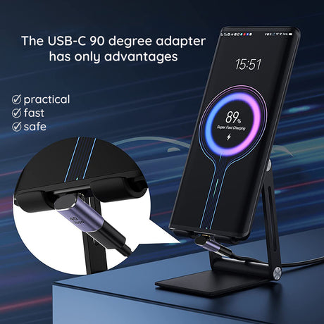 Adaptor Techsuit Premium OTG Adapter TitanCoreX (A12), Type-C to Type-C, 40Gbps, 3A, Plug and Play, Support PD Fast Charging, Gri