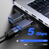 Adaptor Techsuit Premium OTG Adapter SlateVolt (A8), USB 3.0 to Type-C, 5Gbps, 3A, Aluminum Alloy, Fast Data Transfer, Gri