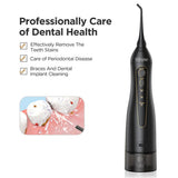 Bitvae Water Flosser (BV5020E), with 4x Standard, 1x Periodontal, 1x Orthodontic, 1x Tongue Nozzel, 300ml, 3 Modes, Negru