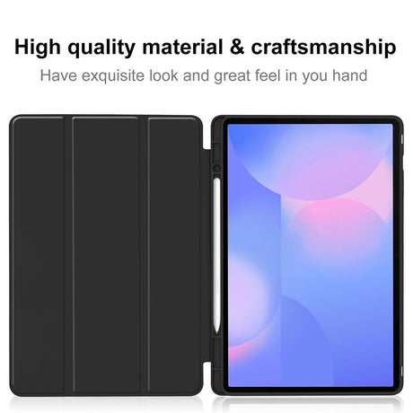 Husa de protectie tableta Techsuit Flex Trifold (with Pencil Holder) compatibil cu Samsung Galaxy Tab S10 FE Plus, Gri