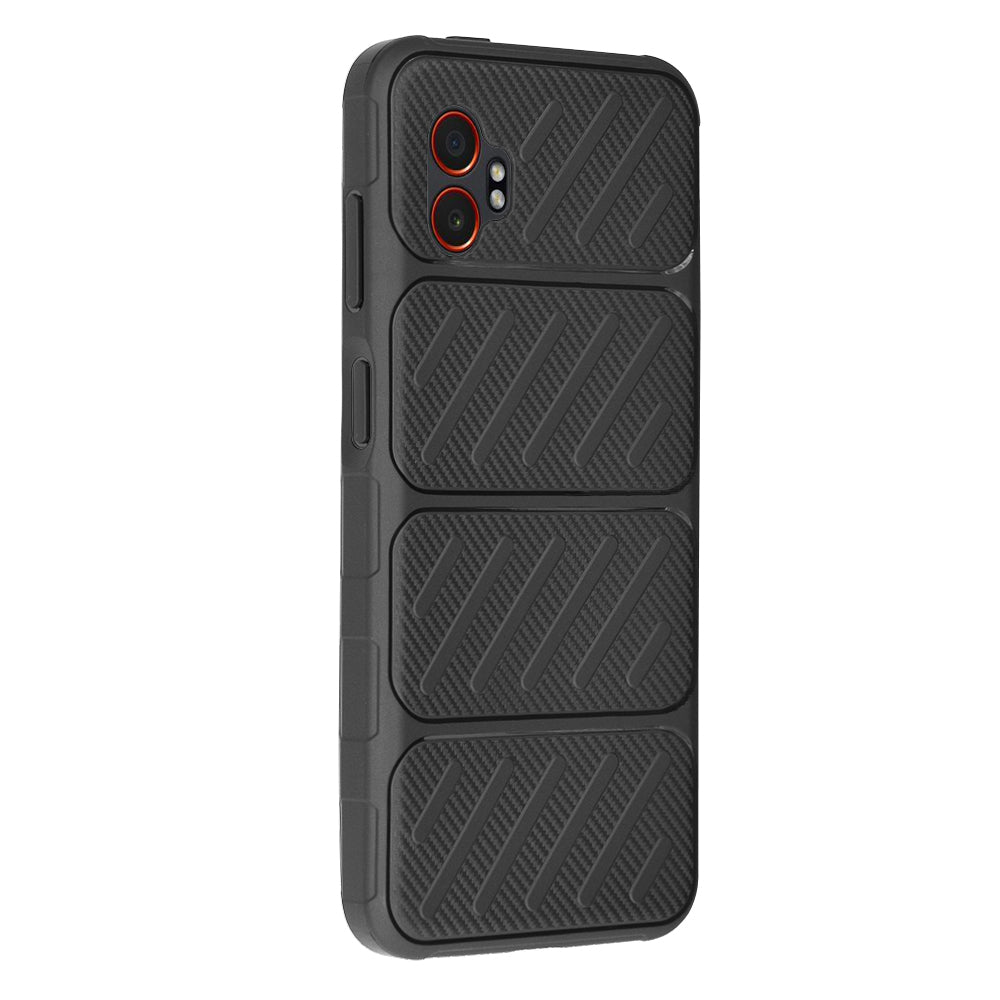 Husa de protectie Techsuit CarbonFiber compatibil cu Samsung Galaxy Xcover7 Pro, Negru