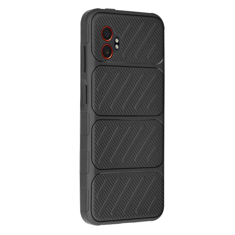 Husa de protectie Techsuit CarbonFiber compatibil cu Samsung Galaxy Xcover7 Pro, Negru
