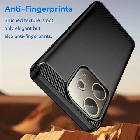 Husa de protectie Techsuit Carbon Silicone compatibil cu Oppo Reno14, Negru