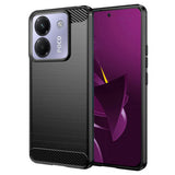 Husa de protectie Techsuit Carbon Silicone compatibil cu Xiaomi Poco M7 Pro 5G, Negru