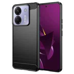 Husa de protectie Techsuit Carbon Silicone compatibil cu Xiaomi Poco M7 Pro 5G, Negru