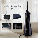 Bitvae Water Flosser (BV5020E), with 4x Standard, 1x Periodontal, 1x Orthodontic, 1x Tongue Nozzel, 300ml, 3 Modes, Negru