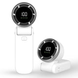 Techsuit Premium Mini Hand Fan (A9), with LED Digital Display, USB-C Rechargeable, 5 Wind Speeds, 5000mAh, Alb
