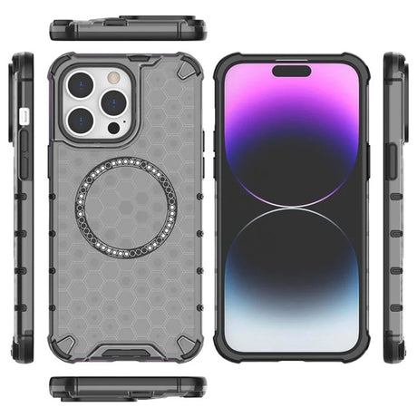 Husa de protectie Techsuit HoneyComb Shield MagSafe compatibil cu iPhone 14 Pro, Negru