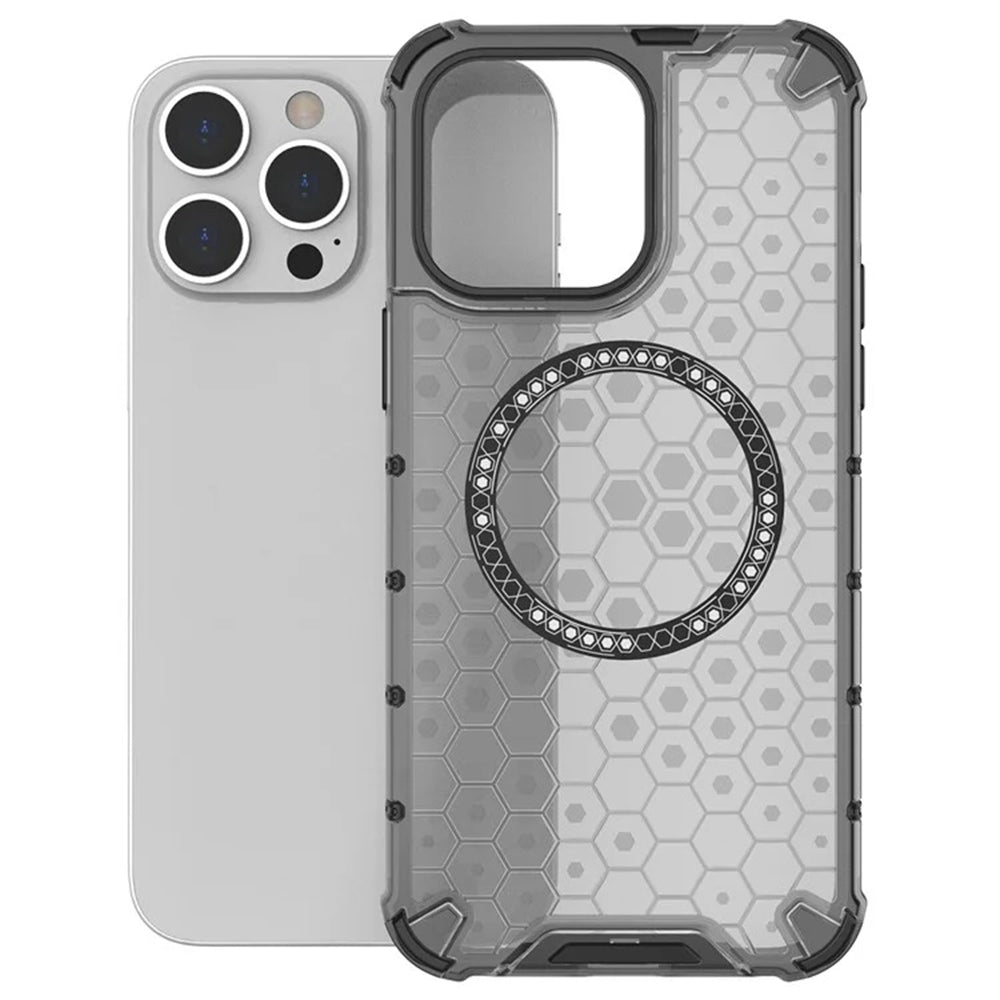 Husa de protectie Techsuit HoneyComb Shield MagSafe compatibil cu iPhone 14 Pro, Negru