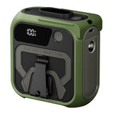 Techsuit Premium Portable Mini Fan (Z13), with Power Bank, Rechargeable, 5 Wind Speeds, Belt Buckle, 10000mAh, Verde