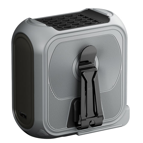 Techsuit Premium Portable Mini Fan (Z13), with Power Bank, Rechargeable, 5 Wind Speeds, Belt Buckle, 10000mAh, Gri