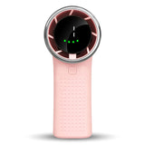 Techsuit Premium Mini Hand Fan (A8), with LED Digital Display, USB-C Rechargeable, 5 Wind Speeds, 3600mAh, Roz