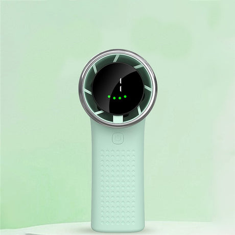 Techsuit Premium Mini Hand Fan (A8), with LED Digital Display, USB-C Rechargeable, 5 Wind Speeds, 3600mAh, Roz