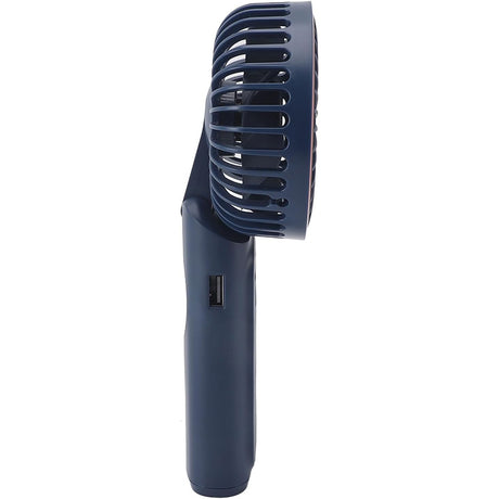 Techsuit Premium Mini Hand Fan (M12), with LED Digital Display, USB-C Rechargeable, 6 Wind Speeds, 5000mAh, Albastru