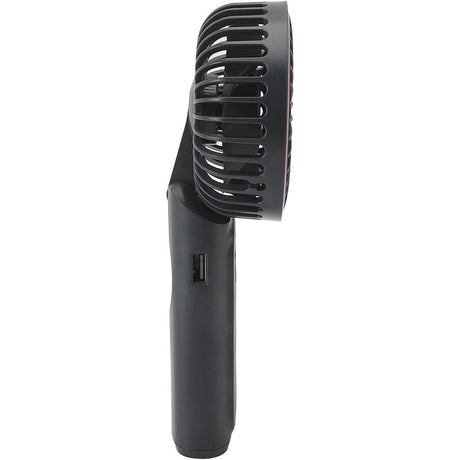 Techsuit Premium Mini Hand Fan (M12), with LED Digital Display, USB-C Rechargeable, 6 Wind Speeds, 5000mAh, Negru