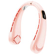 Techsuit Neck Fan (H6), Portable, USB, Rechargeable, Adjustable, Digital Display, 1200mAh, Roz
