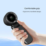 Techsuit Premium Mini Hand Fan (A9), with LED Digital Display, USB-C Rechargeable, 5 Wind Speeds, 5000mAh, Roz