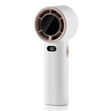 Techsuit Premium Handheld Fan (K38), Portable, Adjustable, Rechargeable, Digital Display, 4000mAh, Alb