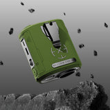 Techsuit Premium Portable Mini Fan (Z14), with Power Bank, Rechargeable, 5 Wind Speeds, Belt Buckle, 5000mAh, Portocaliu