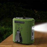 Techsuit Premium Portable Mini Fan (Z14), with Power Bank, Rechargeable, 5 Wind Speeds, Belt Buckle, 5000mAh, Portocaliu