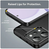 Husa de protectie Techsuit Carbon Silicone compatibil cu Oppo Reno14 Pro, Negru