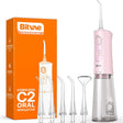 Bitvae Water Flosser (BVC2), with 5x Standard Nozzels, 1x Tongue Scraper, Soft/Normal/Potent Modes, Roz