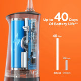 Bitvae Water Flosser (BVC2), with 5x Standard Nozzels, 1x Tongue Scraper, Soft/Normal/Potent Modes, Roz