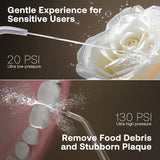 Bitvae Water Flosser (C6), Larger 300ml Size, with 6 Jet Tips, 3 Modes, 5 Intensities, Rechargeable, Negru / Gold