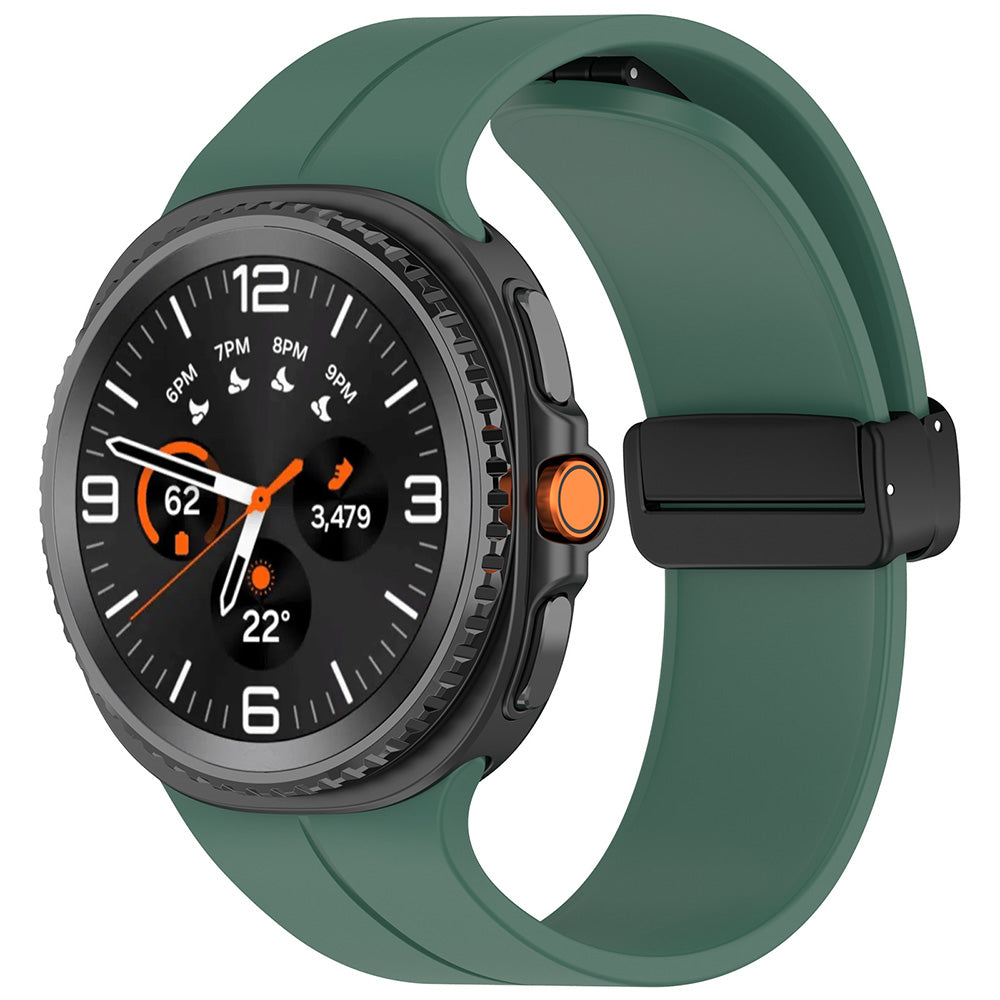 Curea smartwatch Techsuit Watchband (W011) compatibil cu Samsung Galaxy Watch8 40mm/Watch8 44mm/Watch8 Classic, Verde Inchis