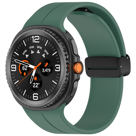 Curea smartwatch Techsuit Watchband (W011) compatibil cu Samsung Galaxy Watch8 40mm/Watch8 44mm/Watch8 Classic, Verde Inchis
