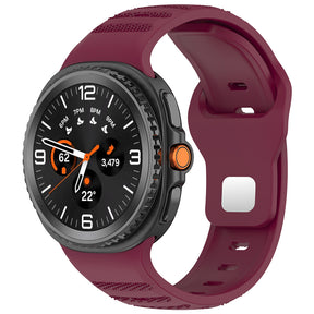 Curea smartwatch Techsuit Watchband (W050) compatibil cu Samsung Galaxy Watch8 40mm/Watch8 44mm/Watch8 Classic, Bordo