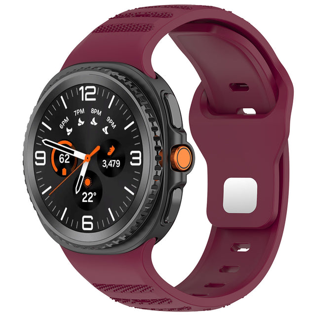 Curea smartwatch Techsuit Watchband (W050) compatibil cu Samsung Galaxy Watch8 40mm/Watch8 44mm/Watch8 Classic, Bordo