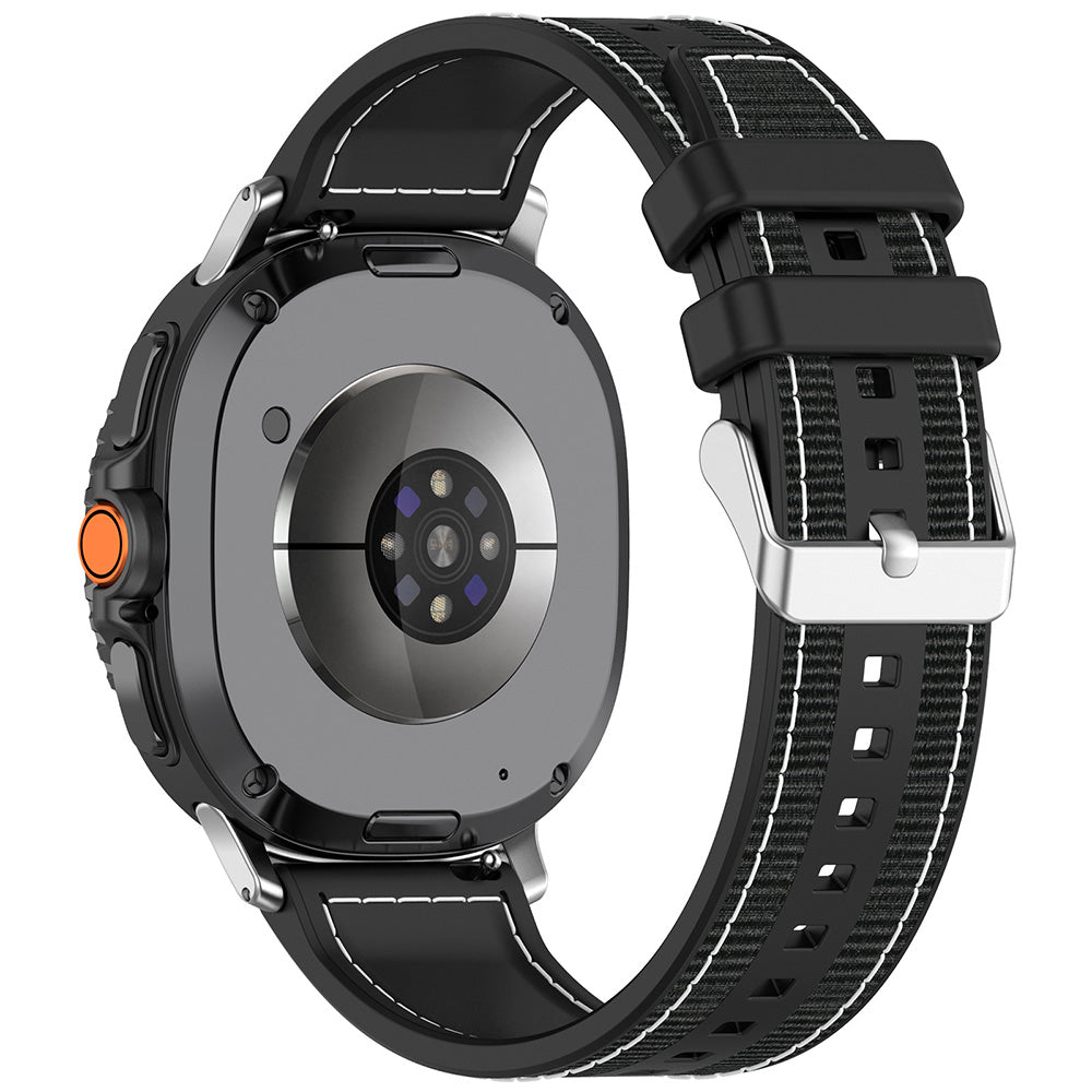 Curea smartwatch Techsuit Watchband (W051) compatibil cu Samsung Galaxy Watch8 40mm/Watch8 44mm/Watch8 Classic, Negru
