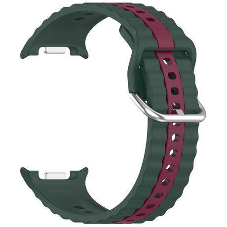 Curea smartwatch Techsuit Watchband (W078) compatibil cu Samsung Galaxy Watch8 40mm/Watch8 44mm/Watch8 Classic, Bleumarin Emerald