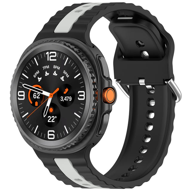 Curea smartwatch Techsuit Watchband (W078) compatibil cu Samsung Galaxy Watch8 40mm/Watch8 44mm/Watch8 Classic, Negru / Gray