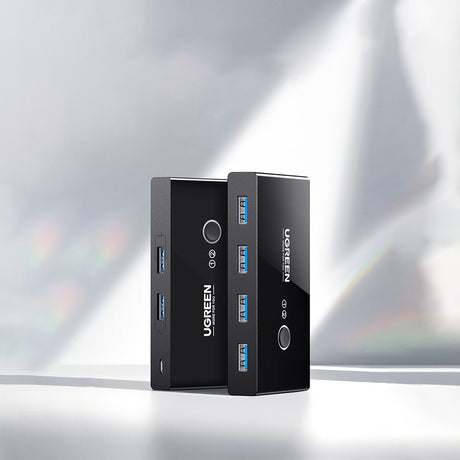 Hub/Dock Ugreen Docking Station Sharing Switch Box US216 (30768), 4x USB-A, 2x USB Cable, Plug & Play, LED, 5Gb/s, 1.5m, Negru