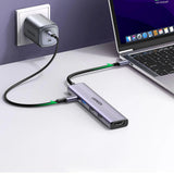 Hub/Dock Ugreen Docking Station CM478 (15495), Type-C to USB3.0, 2x USB2.0, HDMI 4K@30Hz, Type-C PD100W, 5Gbps, Ultra-Thin, Gri