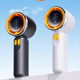 Techsuit Premium Portable Mini Fan (Z11), with LED Digital Display, USB-C Rechargeable, 100 Wind Speeds, Negru