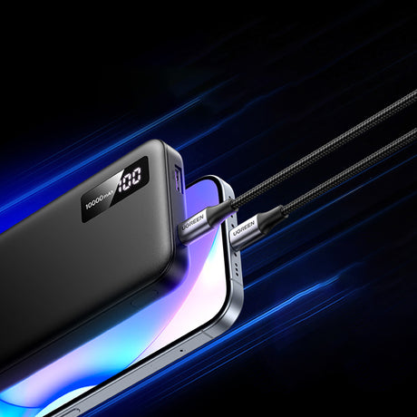 Baterie externa Ugreen PB311 (25742), Fast Charging, LED Display, 10000mAh, USB, Type-C, PD3.0, 20W, 5V/3A, Negru