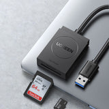Cititor de Carduri SD, Micro SD la USB 3.0, Plug & Play, 5Gbps, 15cm - Ugreen CR127 (20250) - Black