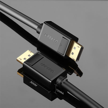 Adaptor Ugreen Video Cable DP102 (10211), DP to DP, Universal, for Laptop, TV, High Definition, 4K@60Hz, 1.2V, 2m, Negru