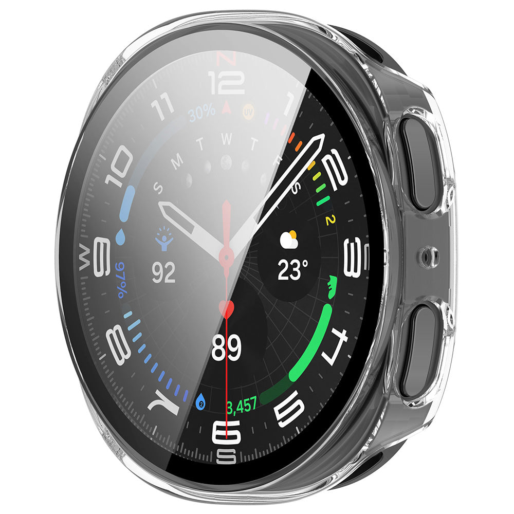 Husă + folie Techsuit pentru Galaxy Watch8 44mm, transparentă