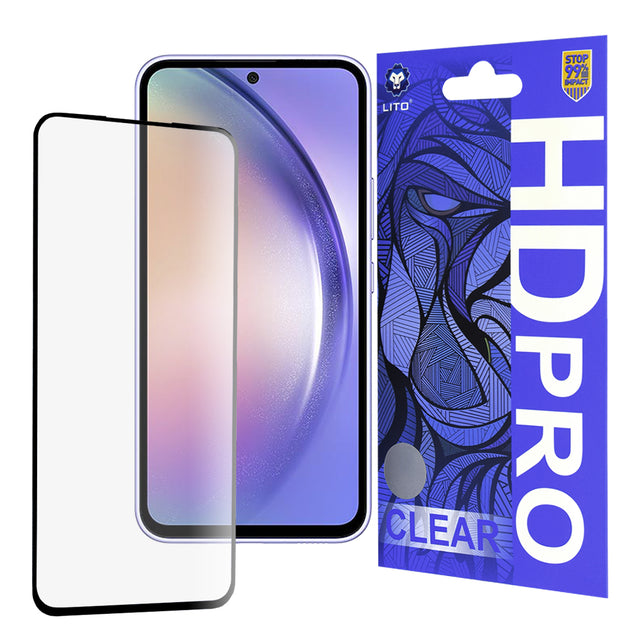 Folie de protectie Lito HD Pro Clear compatibil cu Samsung Galaxy A54, Negru
